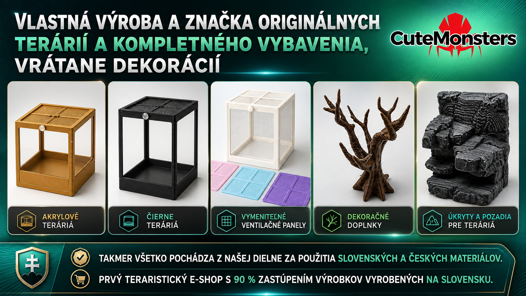 Ponuky terárií a kompletných sád pre teraristov