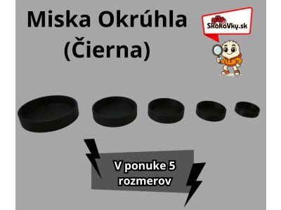 Čierna miska na vodu "Základná" /5 veľkostí/