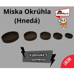 Hnedá miska na vodu "Základná" /5 veľkostí/